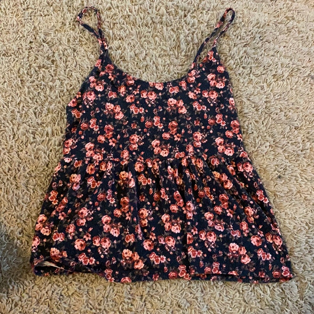 American Eagle Floral Babydoll Top